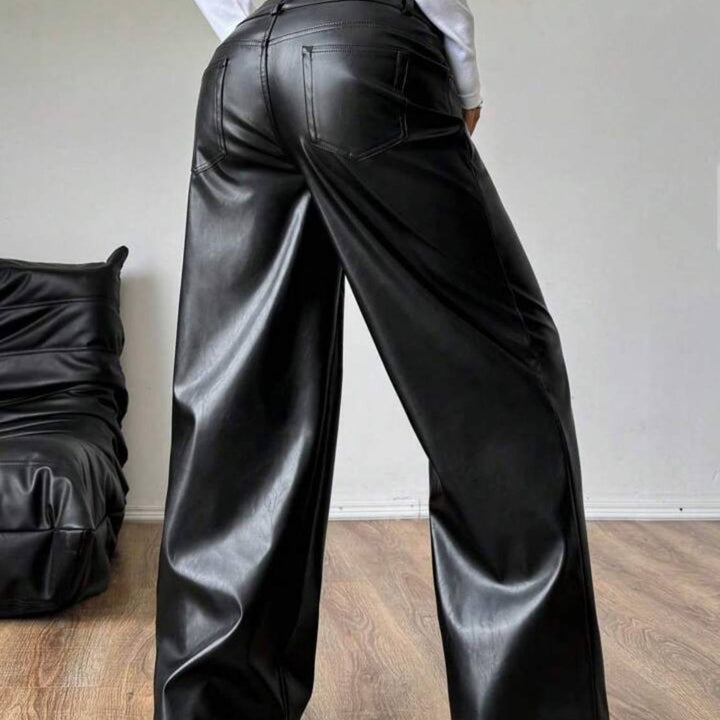 Pantalón efecto cuero  oversize New York