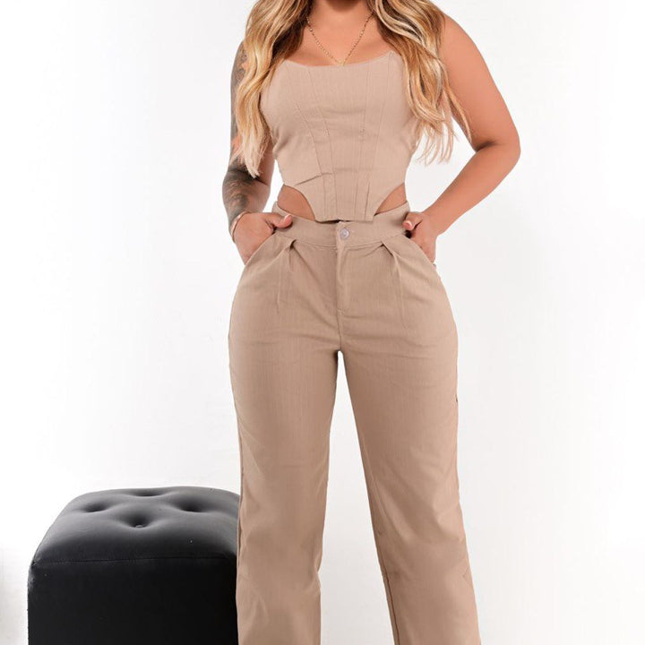 Conjunto pantalón y blusa corset Murano