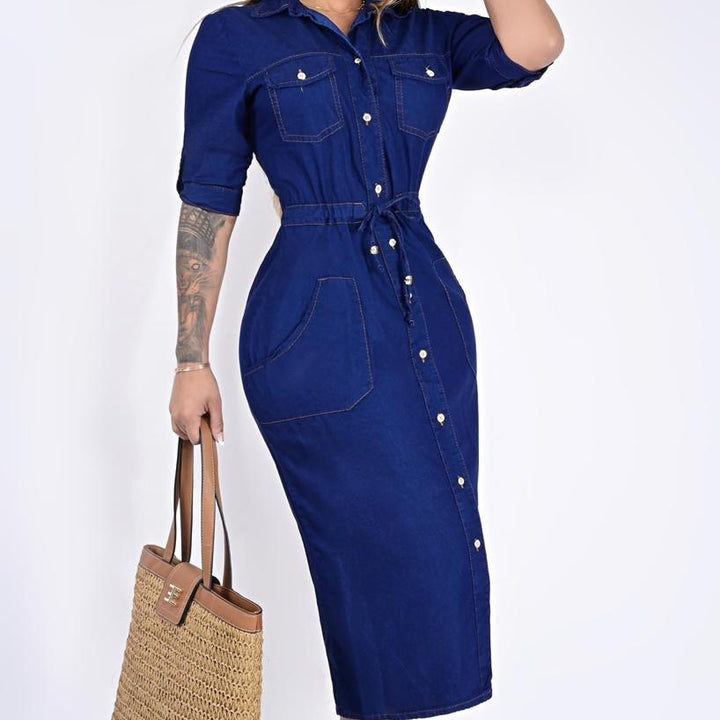 Vestido largo  de jeans   Marruecos