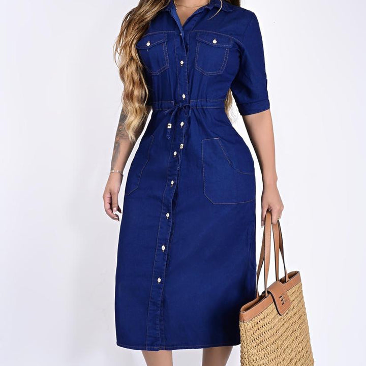 Vestido largo  de jeans   Marruecos